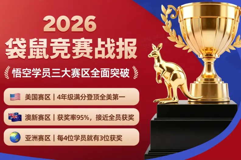 袋鼠数学2026获奖情况